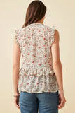 Floral Ruffle Top