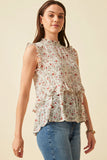 Floral Ruffle Top