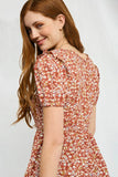 Smocked Floral Top