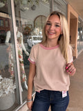 Ribbed Contrast Top