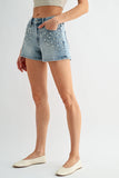 High Rise Embellished Shorts