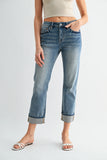Mica Mid Rise Straight Crop