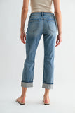 Mica Mid Rise Straight Crop