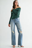 Mica High Rise Wide distressed