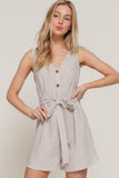 Striped Linen Romper *FINAL SALE