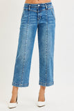 RISEN Slouchy Crop Flap Pocket Jeans