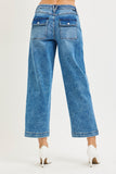 RISEN Slouchy Crop Flap Pocket Jeans
