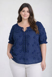 Embroidered Off Shoulder Top