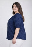 Embroidered Off Shoulder Top