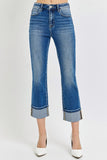 Risen High Rise Ankle Straight Cuffed