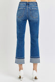 Risen High Rise Ankle Straight Cuffed