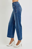 Risen High Rise-Ankle Wide Leg -Patch Front Pocket
