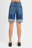 High Rise Mid Length Cuffed Shorts * FINAL SALE*