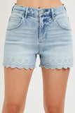 Risen Scallop Hem Shorts
