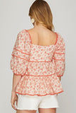 Floral Tiered Top *FINAL SALE*