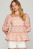 Floral Tiered Top *FINAL SALE*