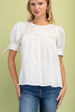 Crinkle Pleated Top