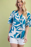 Leaf Print Top