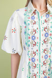 Embroidered Shirt Dress