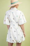 Embroidered Shirt Dress