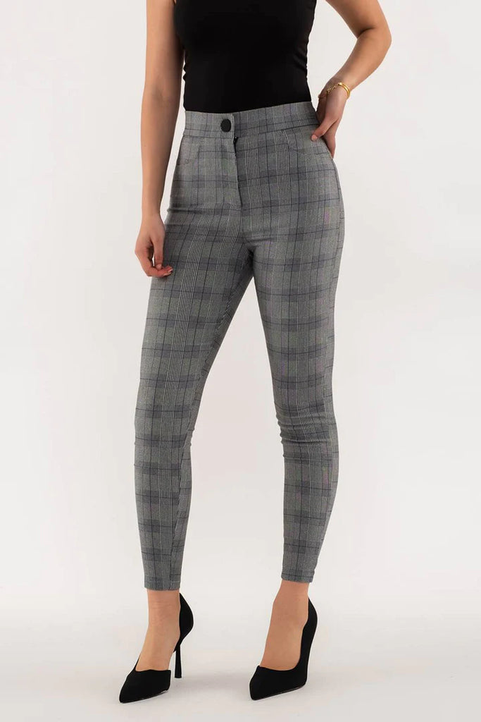 PLAID SKINNY PANTS Kingsville Real Deals