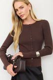 Ribbed Scalloped  Knit Cardigan