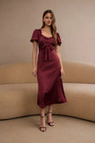 Lace Trim Midi Dress