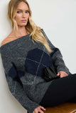 Argyle  Knit Pullover Sweater