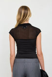 Sheer Ruched  Knit Top
