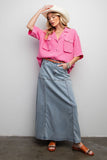 DENIM MAXI SKIRT